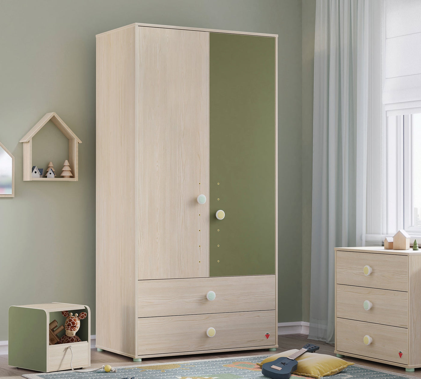 Montes Natural 2 Doors Wardrobe