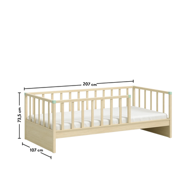 Montes Natural Alpha Bed Without Roof (100x200 cm)