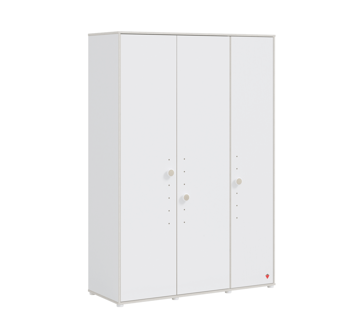 Montes White Kleiderschrank mit 3 Türen