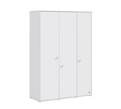 Montes White Kleiderschrank mit 3 Türen