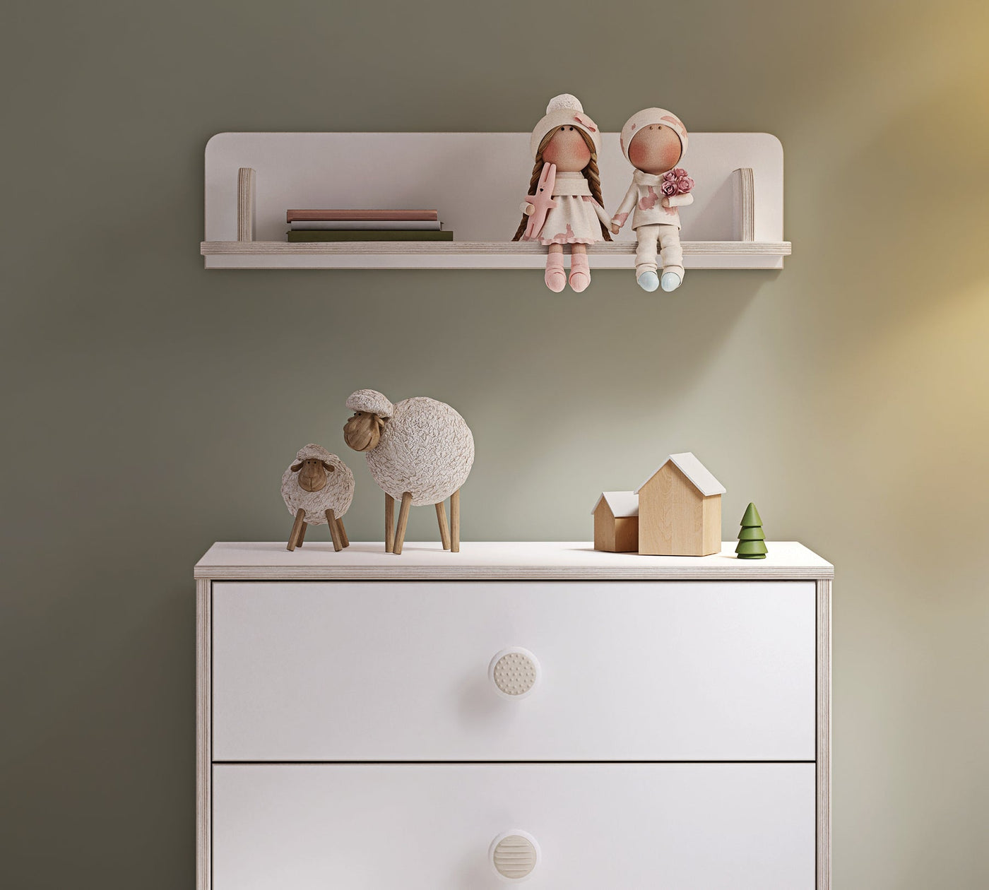 Montes White Hanger Shelf