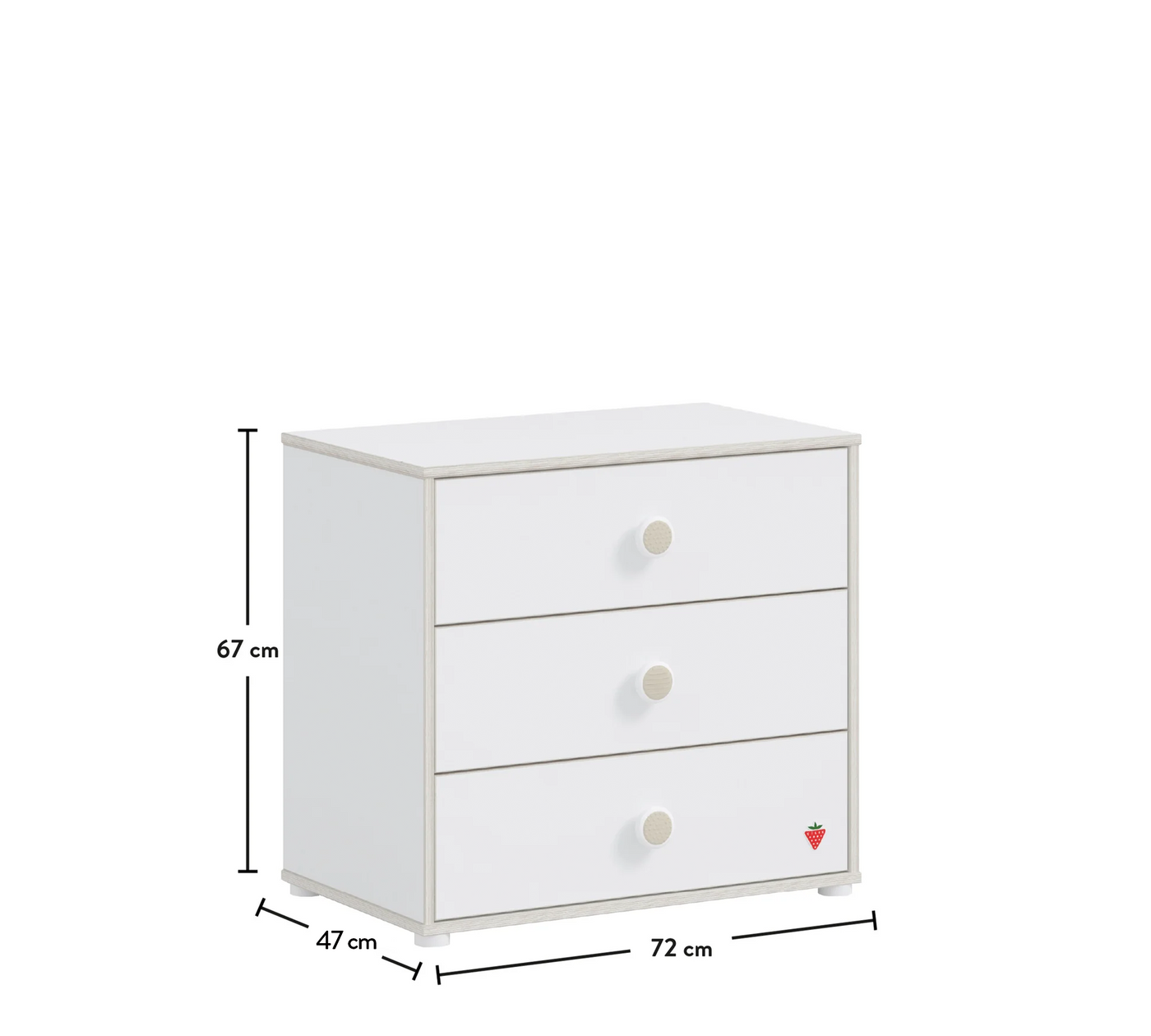 Montes White Small Dresser