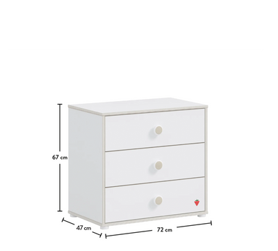 Montes White Small Dresser