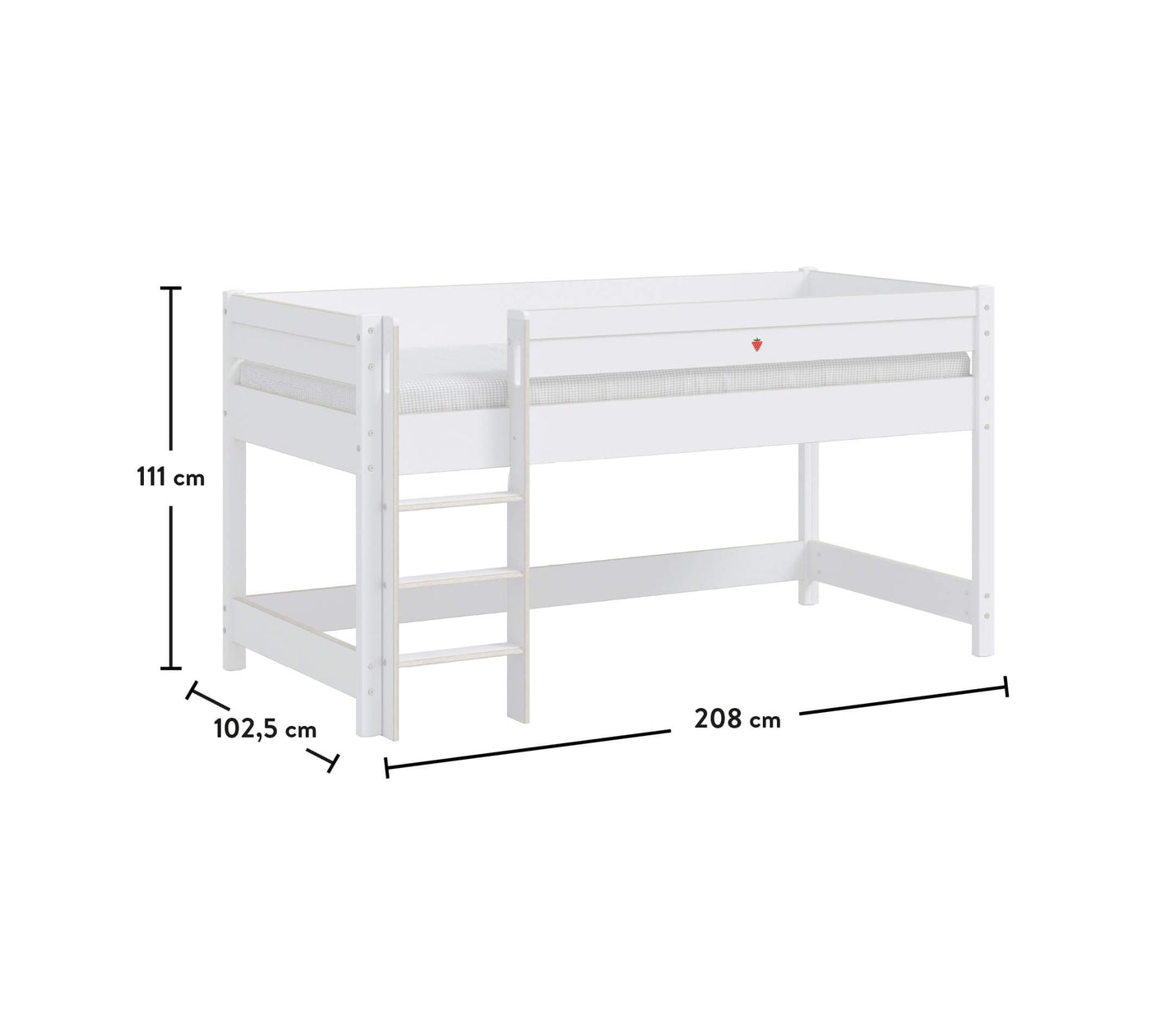 Montes White Medium Tall Bed