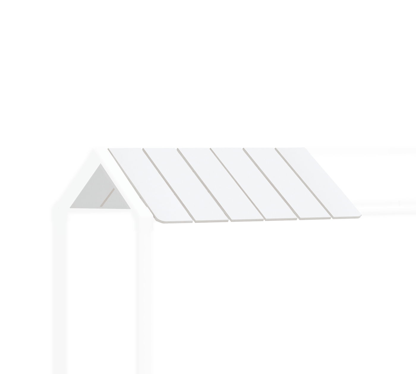 Montes White Flat Roof Tent (Half Wooden Rooflı) (90x200 cm)