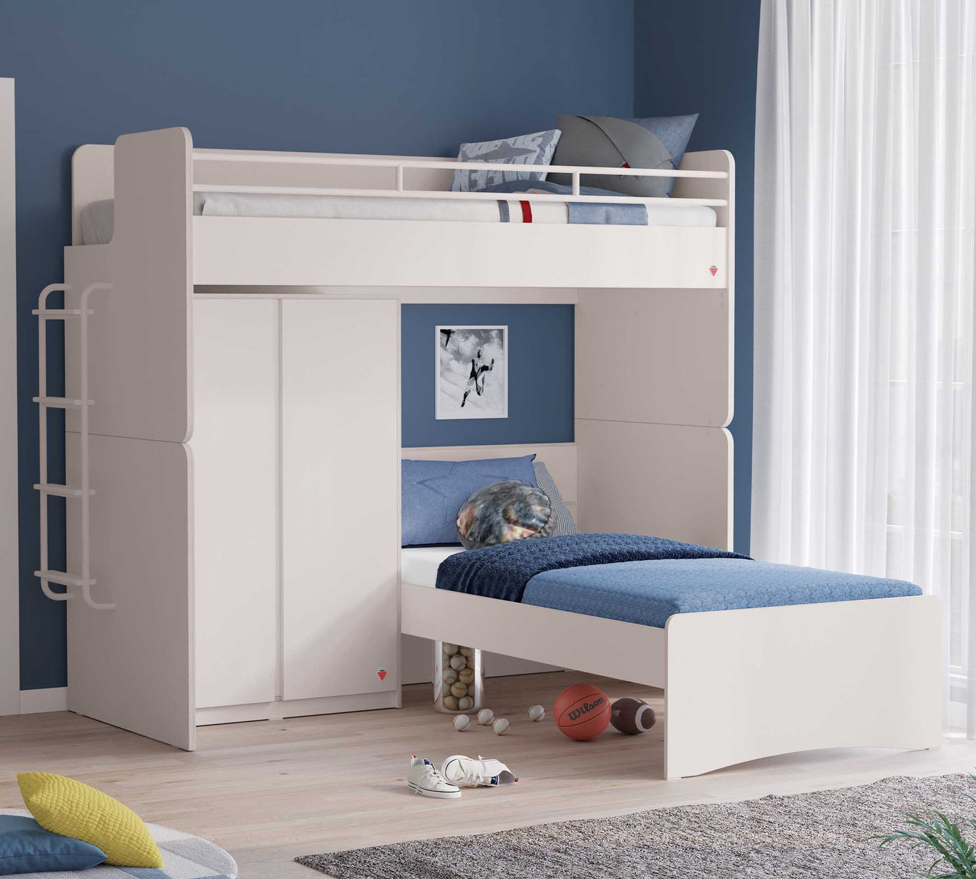 Montes White Headless Bed