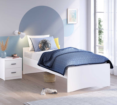 Montes White Headless Bed