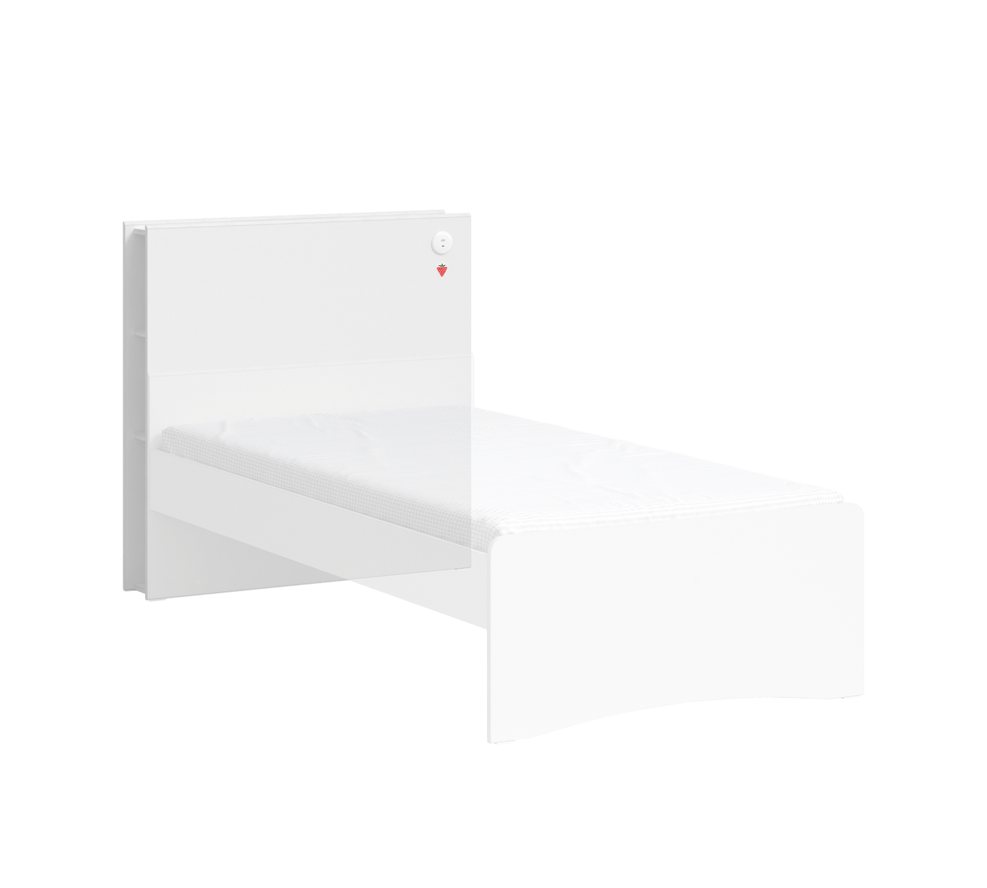 Montes White Bookshelf Headboard