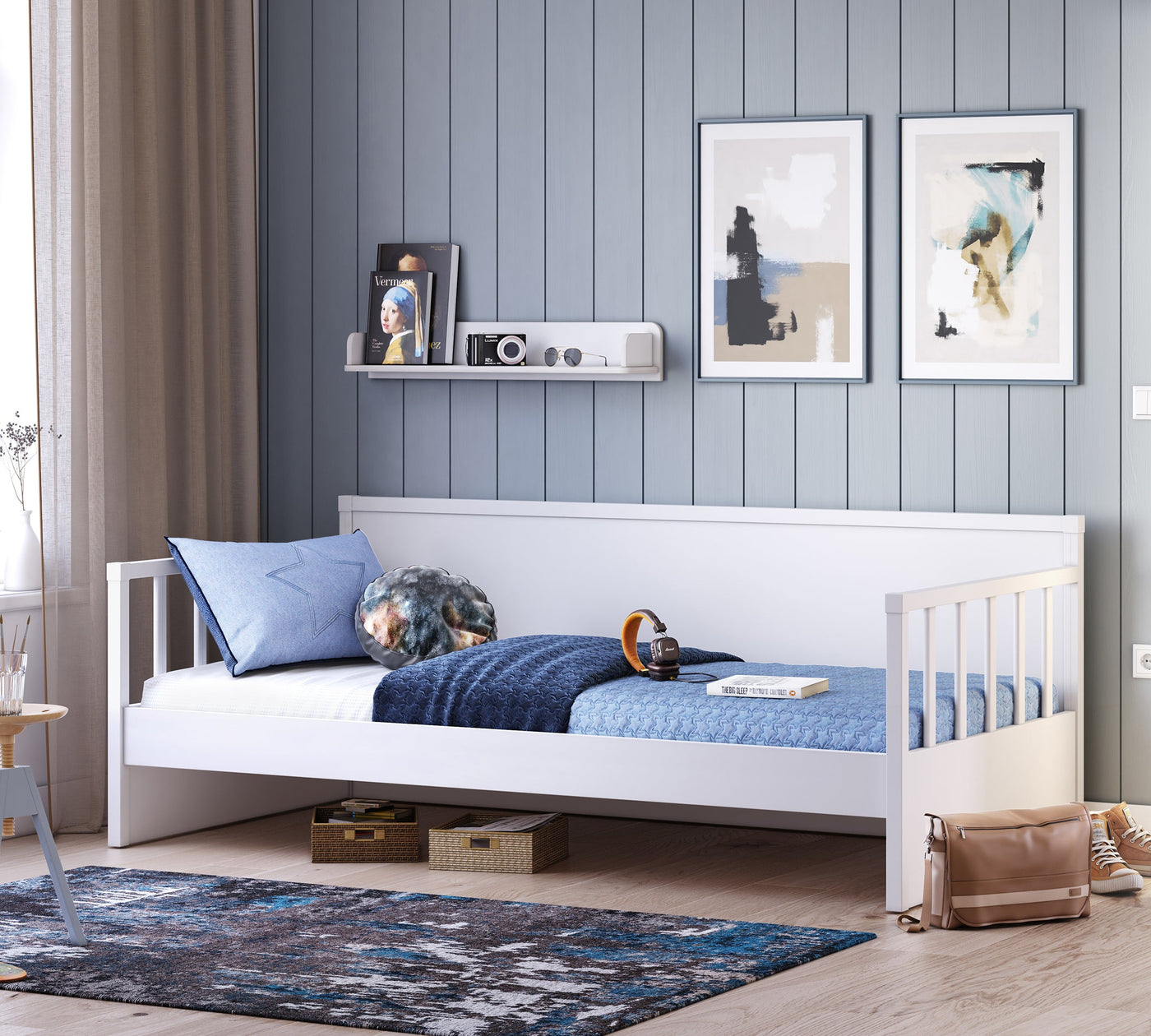 Daybed Bed Without Roof (Montes White)(100x200 cm)