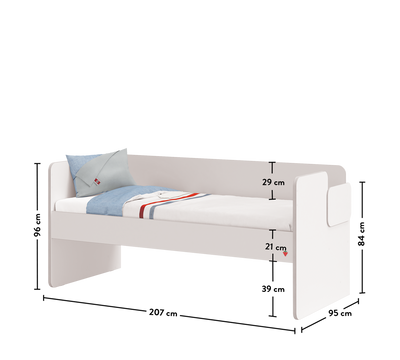 Studio Upper Bed White (90x200 cm)