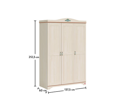 Flora (New) 3 Doors Wardrobe