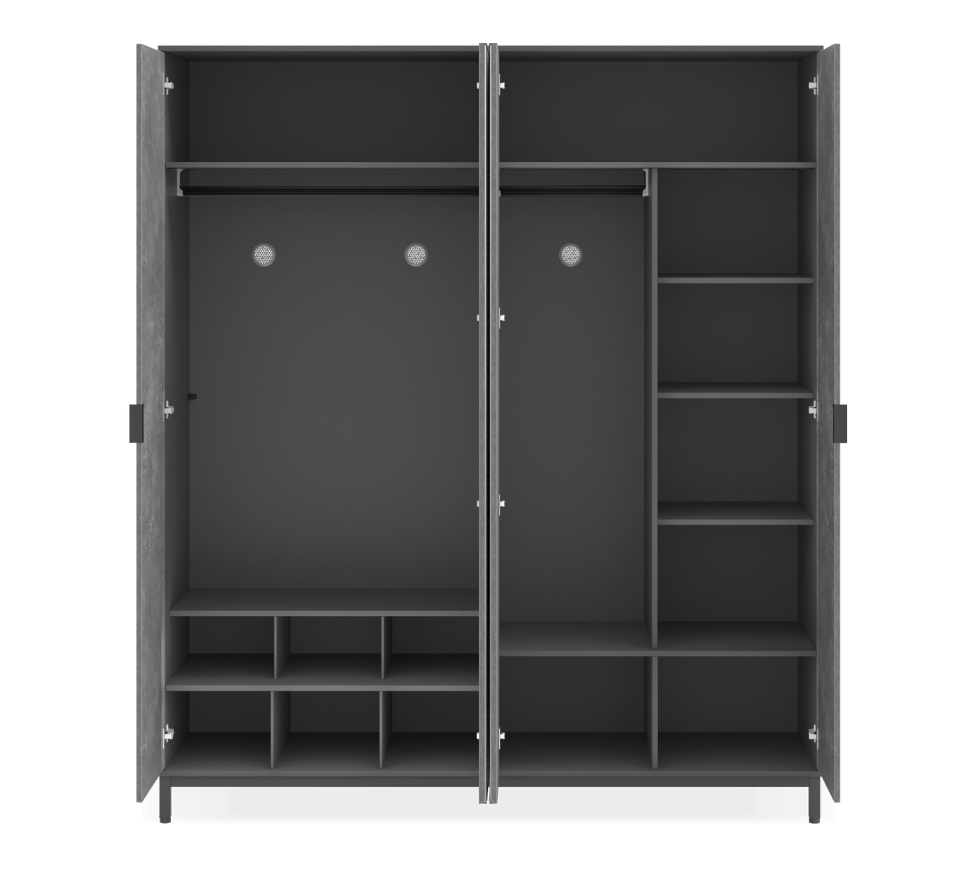 Space Gray 2 Türen Kleiderschrank