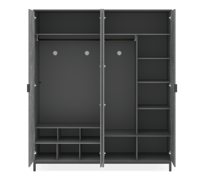 Space Gray 2 Türen Kleiderschrank