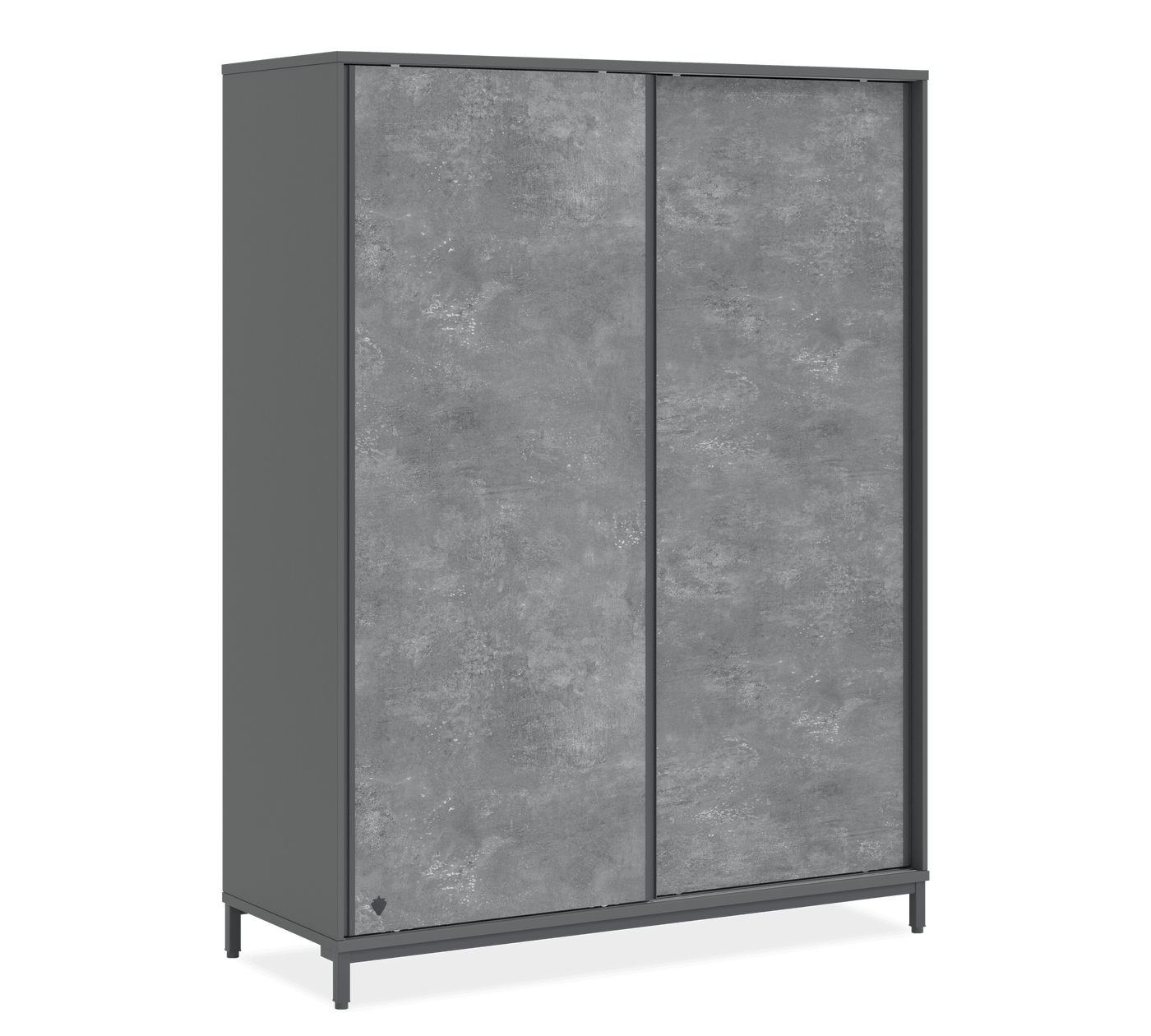 Space Gray Sliding Wardrobe