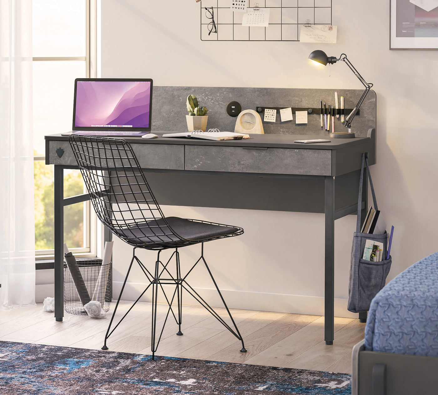 Space Gray Study Desk