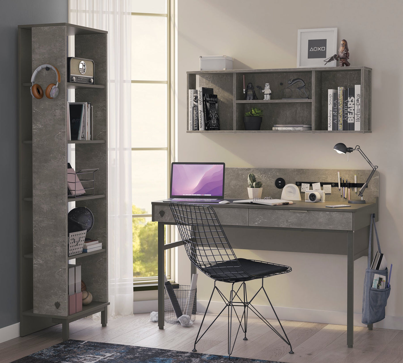 Space Gray وحدة حائط