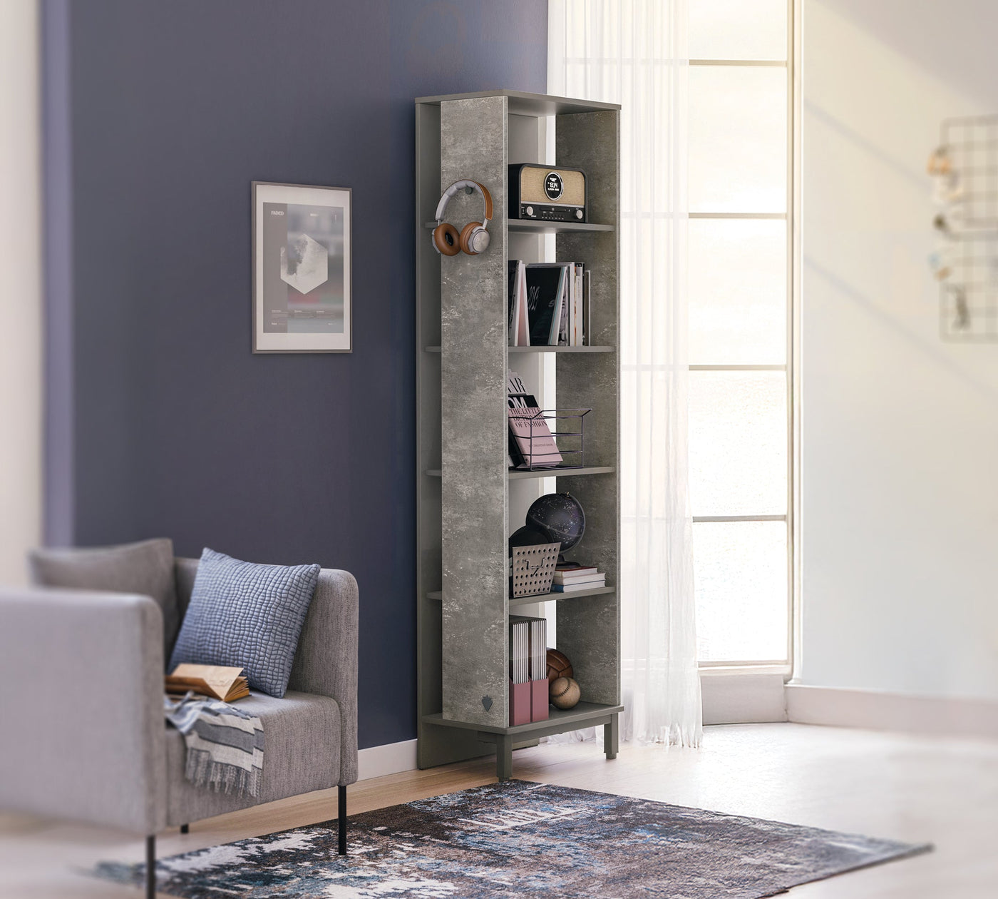 Space Gray Bookcase