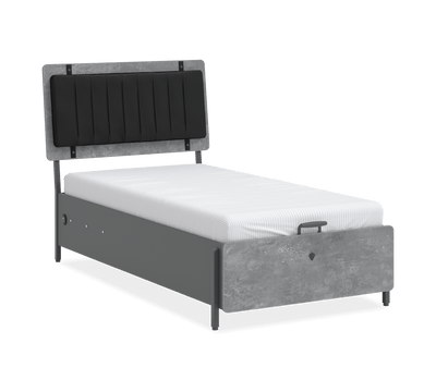 Space Gray Bed With Base