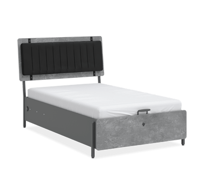 Space Gray Bed With Base