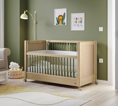 Baby Loof With Wheel Baby Bed Oak (60x120 cm)