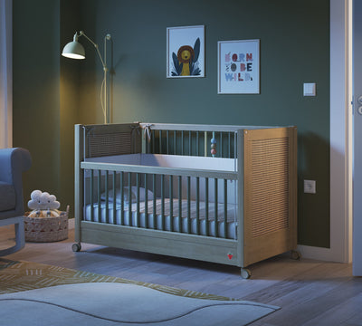 Baby Loof With Wheel Baby Bed Oak (60x120 cm)
