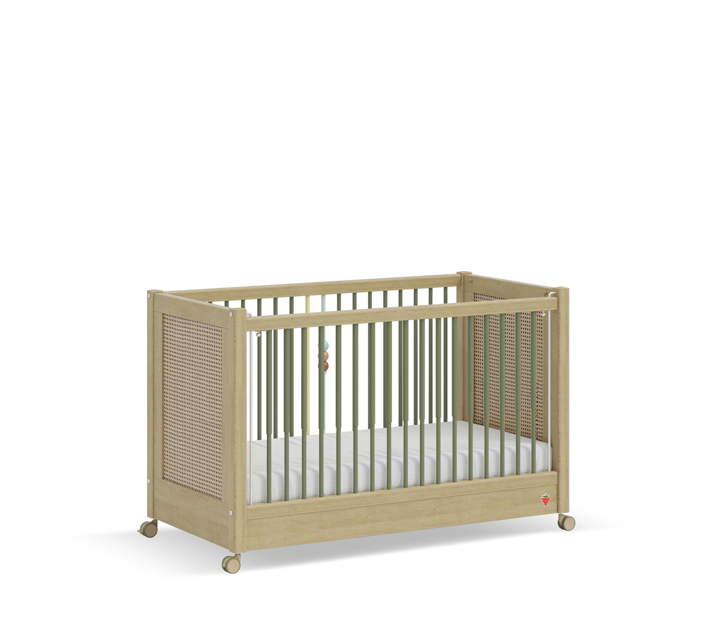 Baby Loof With Wheel Baby Bed Oak (60x120 cm)