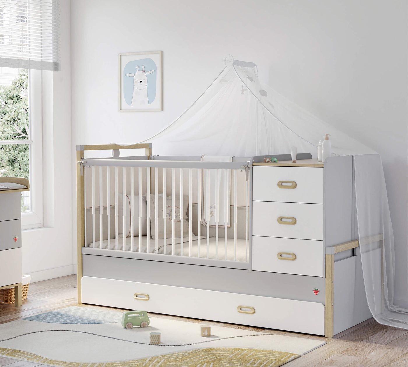 Mino Baby Convertible Baby Bed (80x180 cm)