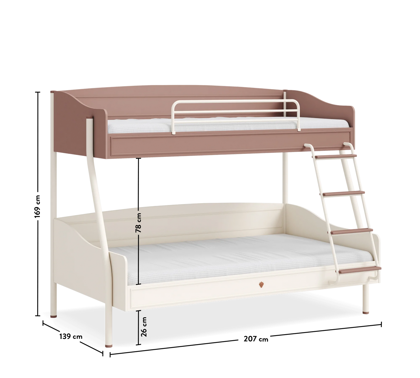 Elegance Large Bunk Bed (90x200-120x200 cm)