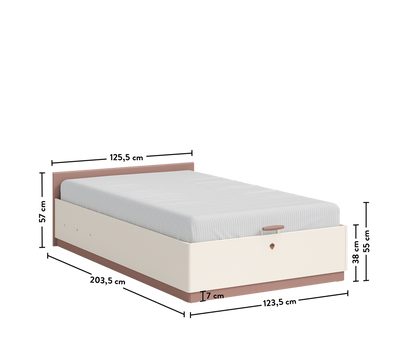 Elegance Headless Bed With Base (120x200 cm)