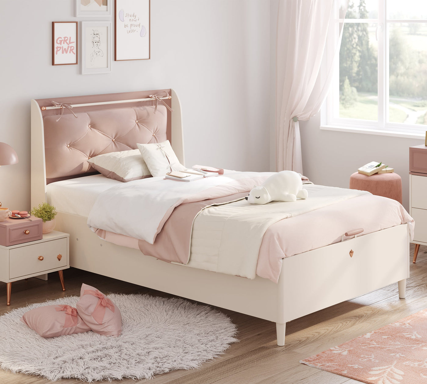 Elegance Headless Bed With Base (120x200 cm)