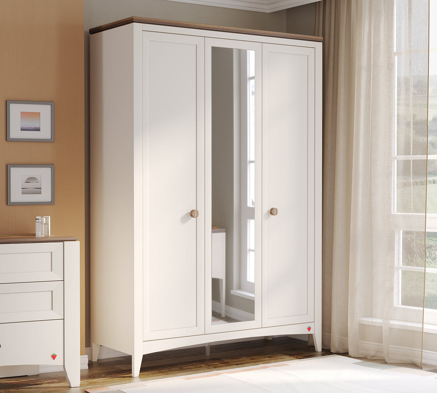 Lapel 3 Doors Wardrobe