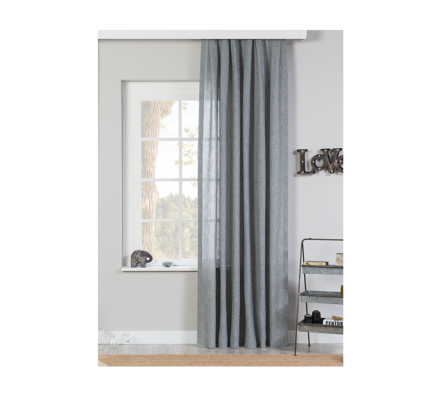 Dressy Background Curtain Grey (100x260 cm)