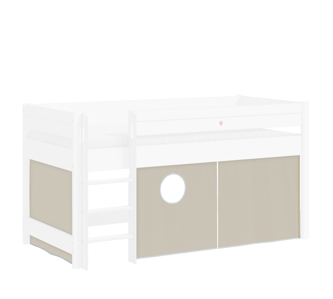 Montes Vorhang-Sett für Halbhohes Bett (Creme)