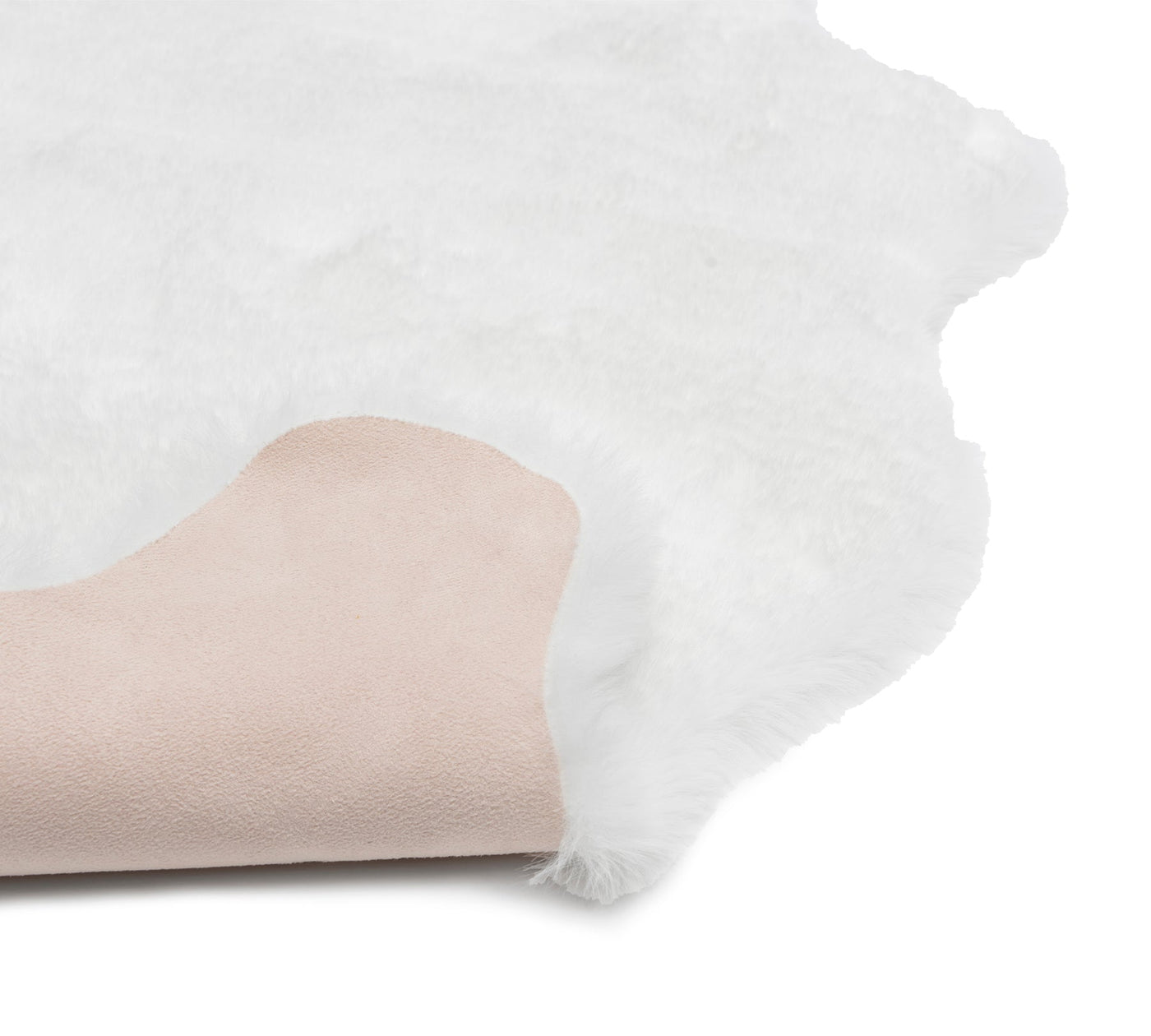 Faux Lambskin Rug White