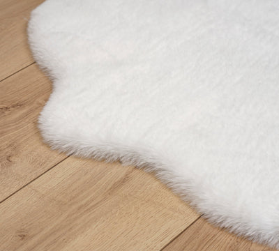 Faux Lambskin Rug White